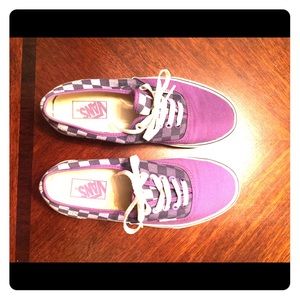 Purple Checkerboard Vans