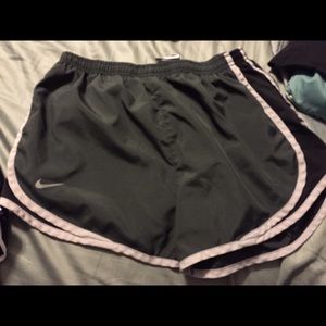 grey and black nike running shorts