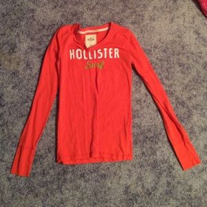 Orange hollister surf long sleeve tshirt