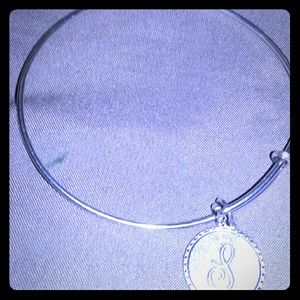 .925 sterling silver bangle with the initials S