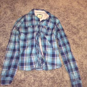 Hollister plaid button-up shirt