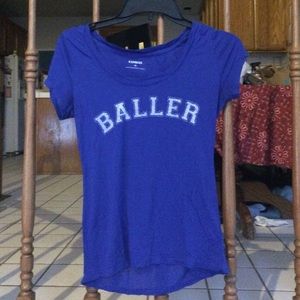 express lightweight blue baller tee