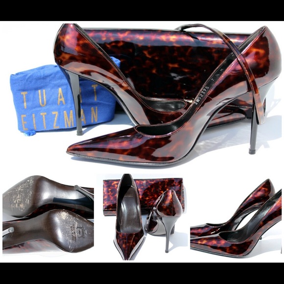 Leopard Patent Leather Pumps & Clutch