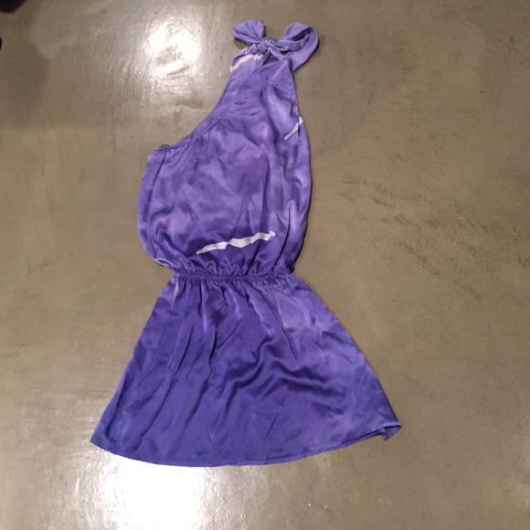 Silk one shoulder mini dress