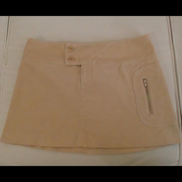 Laundry by shelling segal tan corduroy mini skirt