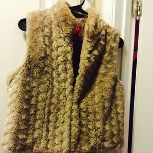 Faux Fur Tan Vest