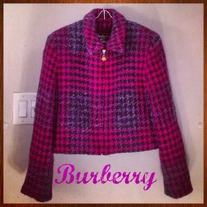 BURBERRY Cropped Wool Blazer size 10 AUTHENTIC