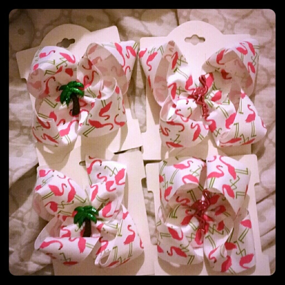 Handmade Flamingo Bows