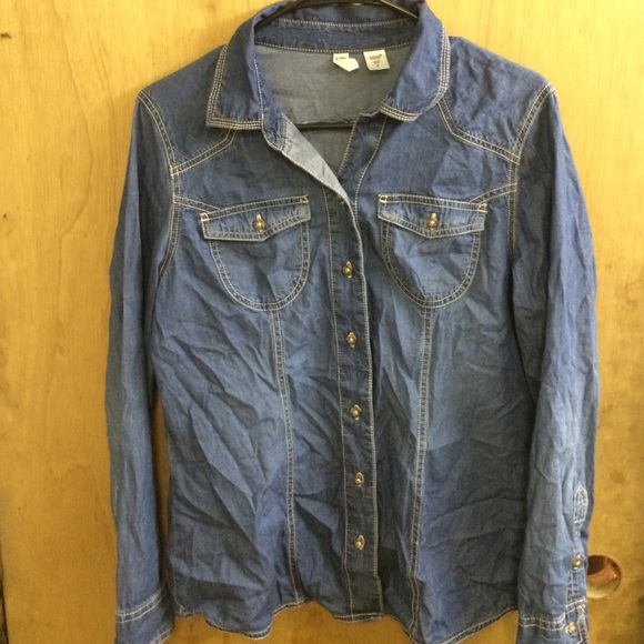 Denim button up long sleeve
