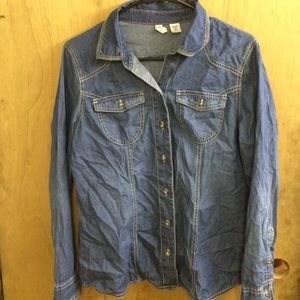 Denim button up long sleeve