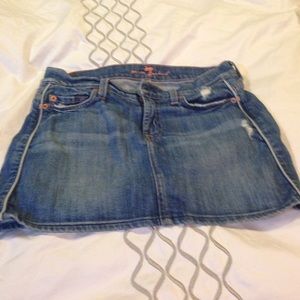 7 for all mankind denim skirt