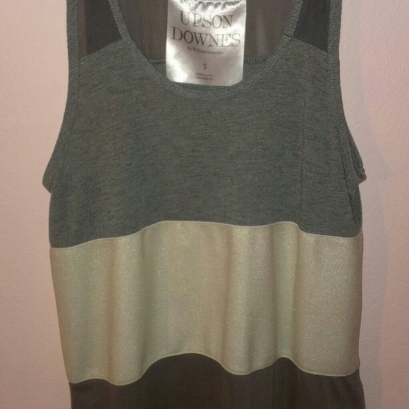 Gray/gold/brown tank top - Picture 2 of 2