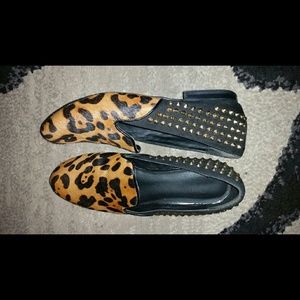 Kelsi Dagger "Francie" Leopard print loafers