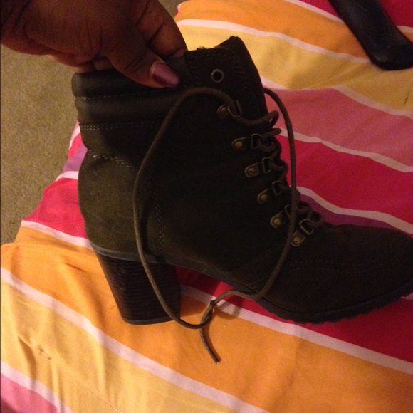 Olive green booties