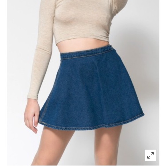 American Apparel Denim Circle Skirt - Picture 1 of 2