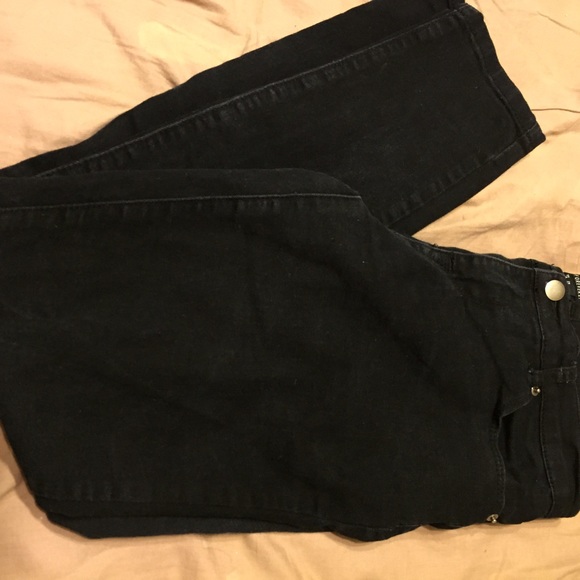 Black distress look jeans