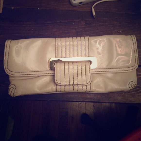 Glossy flat envelope clutch