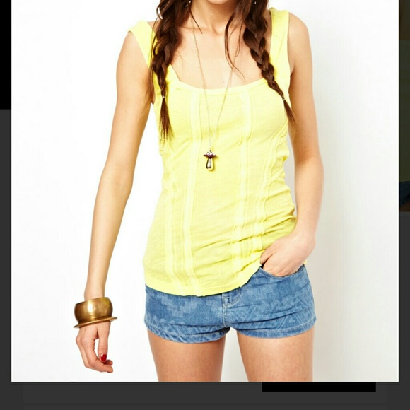Free people yellow tank