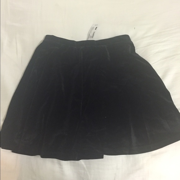 Black velvet skirt
