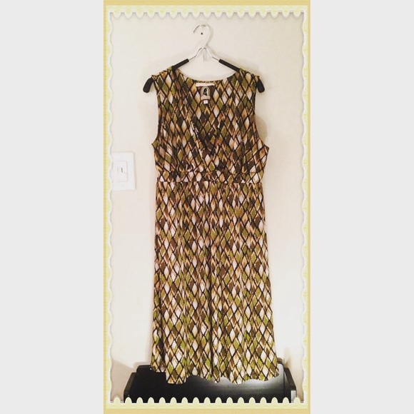 Perfect Summer Dress! 16. Jade & brown pattern.