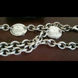 Authentic Tiffany & Co necklace & bracelet set.