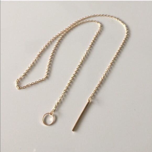 Circle & Bar Necklace - Picture 2 of 3