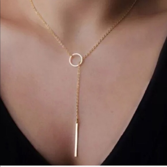 Circle & Bar Necklace - Picture 3 of 3