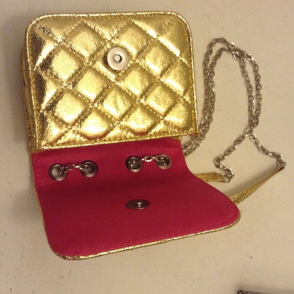 Tiny gold cross body or shoulder bag - Picture 3 of 3