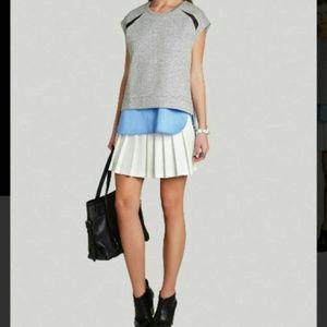 Get the look faux leather pleated skirt