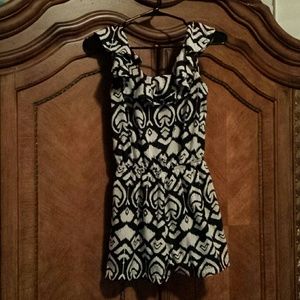 Black n white romper