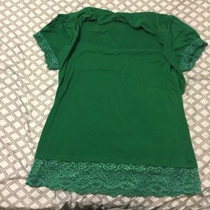 ~SOLD~ Green Lace Plus Size Blouse Top