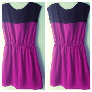 Nice black and purple short dress.