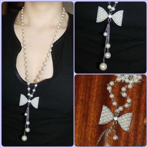 Bow Beads Necklace with free earrings