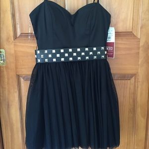 Black punk formal dress.