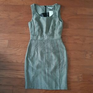 H&M Grey and Black Knit-Patterned Dress