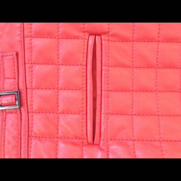 Red Leather Jacket - Picture 3 of 3