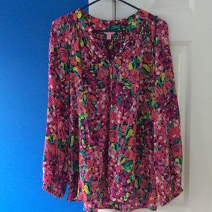 Printed Lilly Pulitzer Elsa Blouse