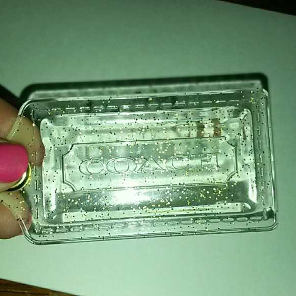Coach XL Gold Glitter Hangtag Charm