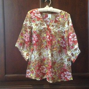 Silk Floral maternity top