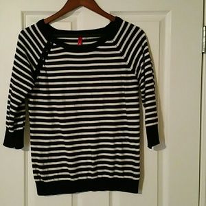 H&M navy white striped sweater