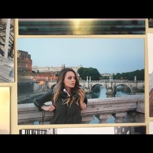 Army Green spring coat with pleather sleeves