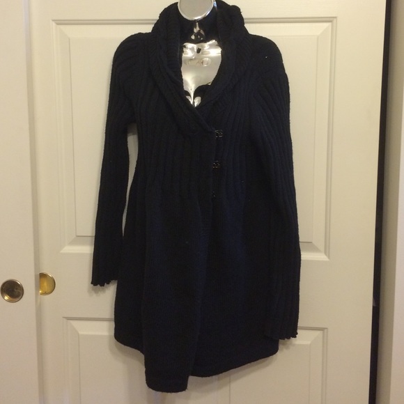 Cowl neck long sweater