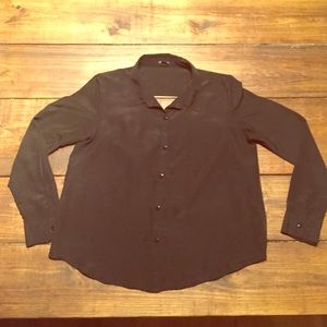 Black Long Sleeve Top with Cut Out Back Detail