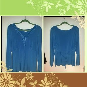 Turquoise sequin top