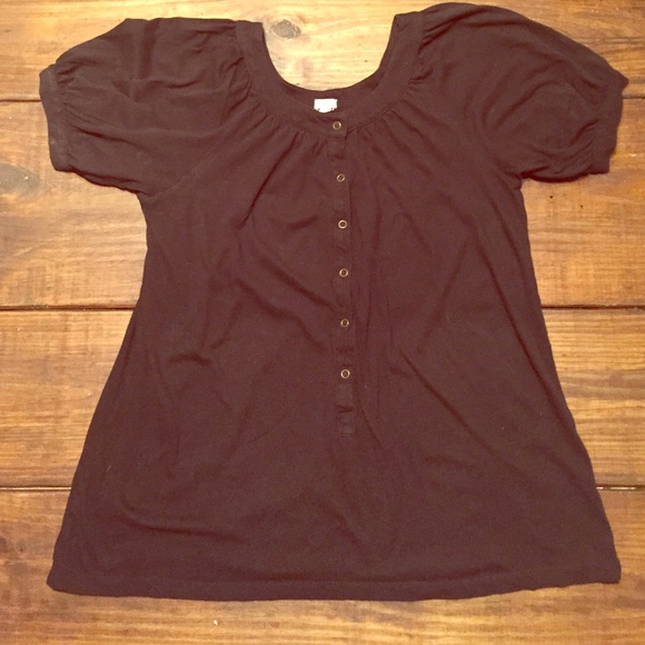 JCrew Black Short Sleeve Top