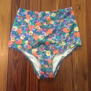 AmericanApparel High Waisted Floral Bikini Bottoms