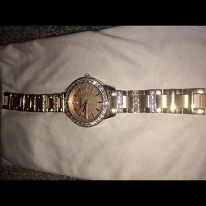 Gold Fossil watch