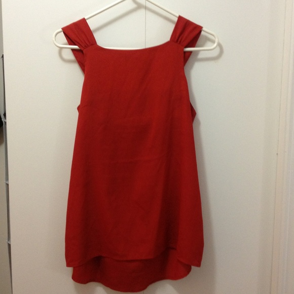 Bold Red Mossimo Ruffle Tank - Picture 3 of 4