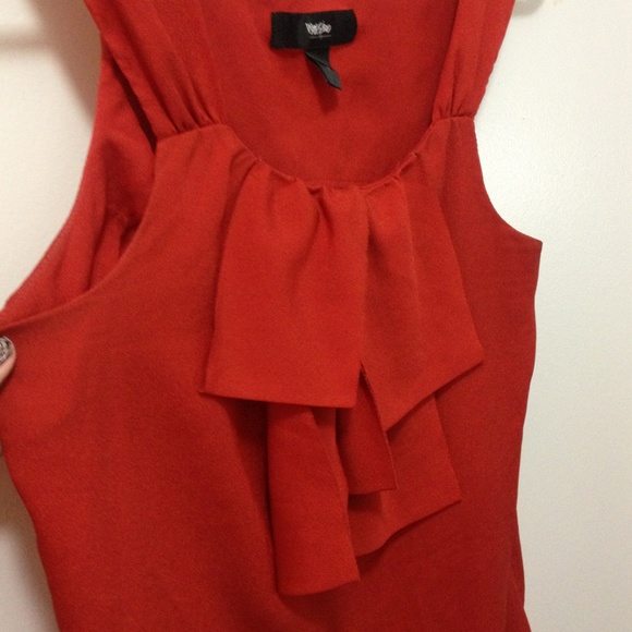 Bold Red Mossimo Ruffle Tank - Picture 4 of 4