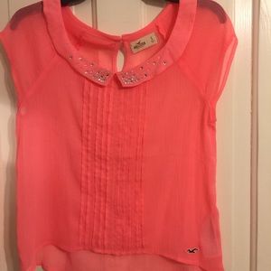 Pink hollister shirt